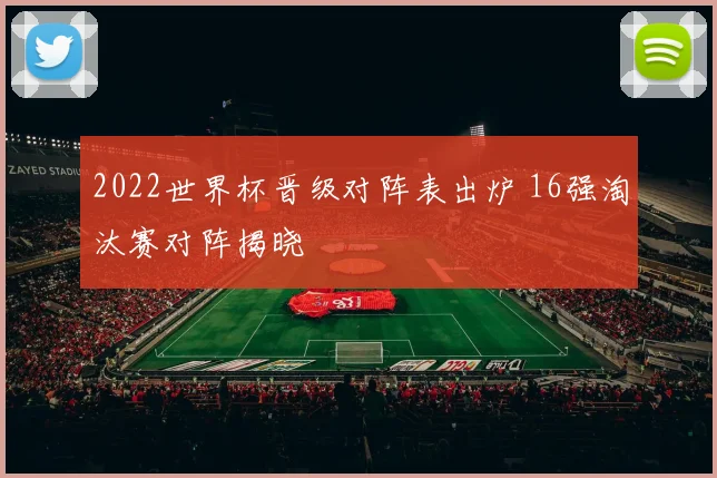 2022世界杯晋级对阵表出炉 16强淘汰赛对阵揭晓